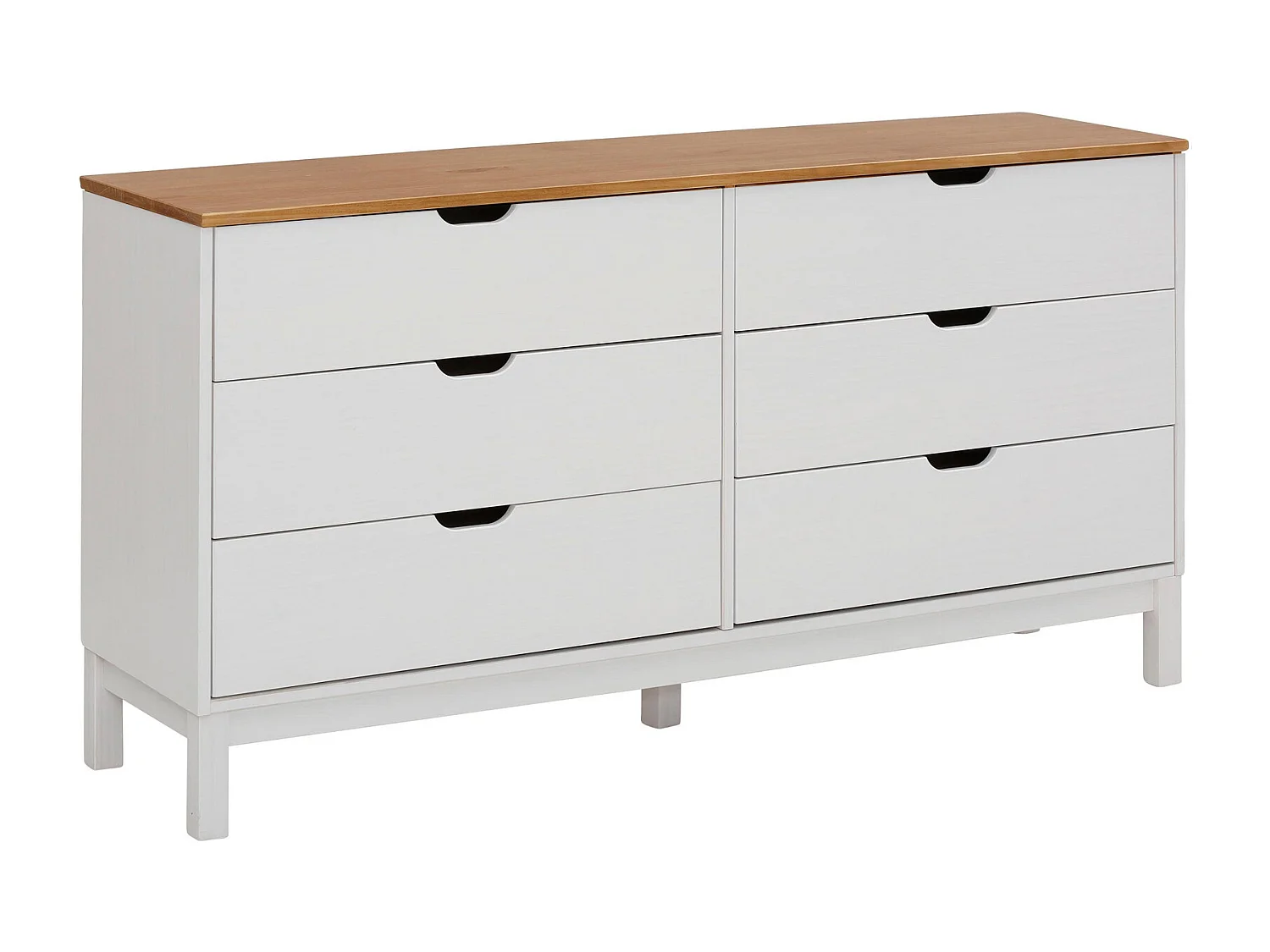 Post|Commode 6 tiroirs blanc