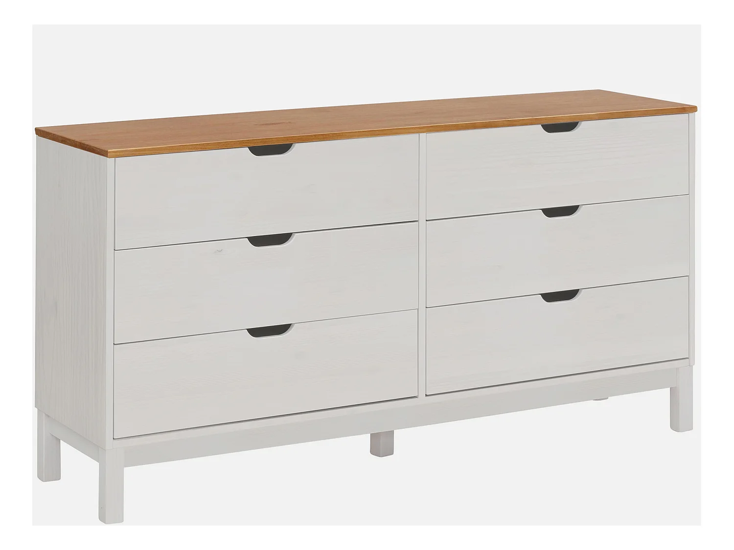 Post|Commode 6 tiroirs blanc