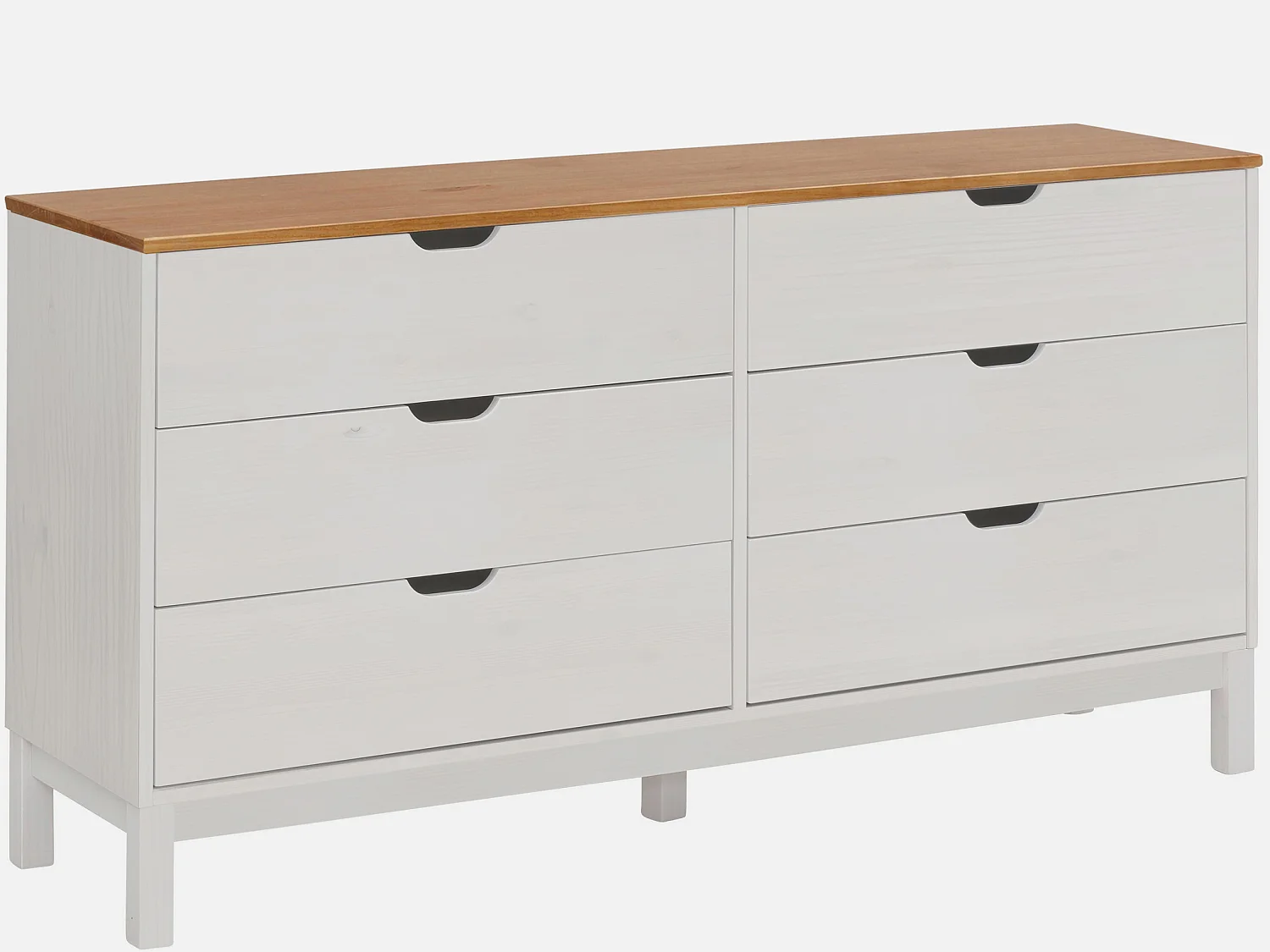 Post|Commode 6 tiroirs blanc