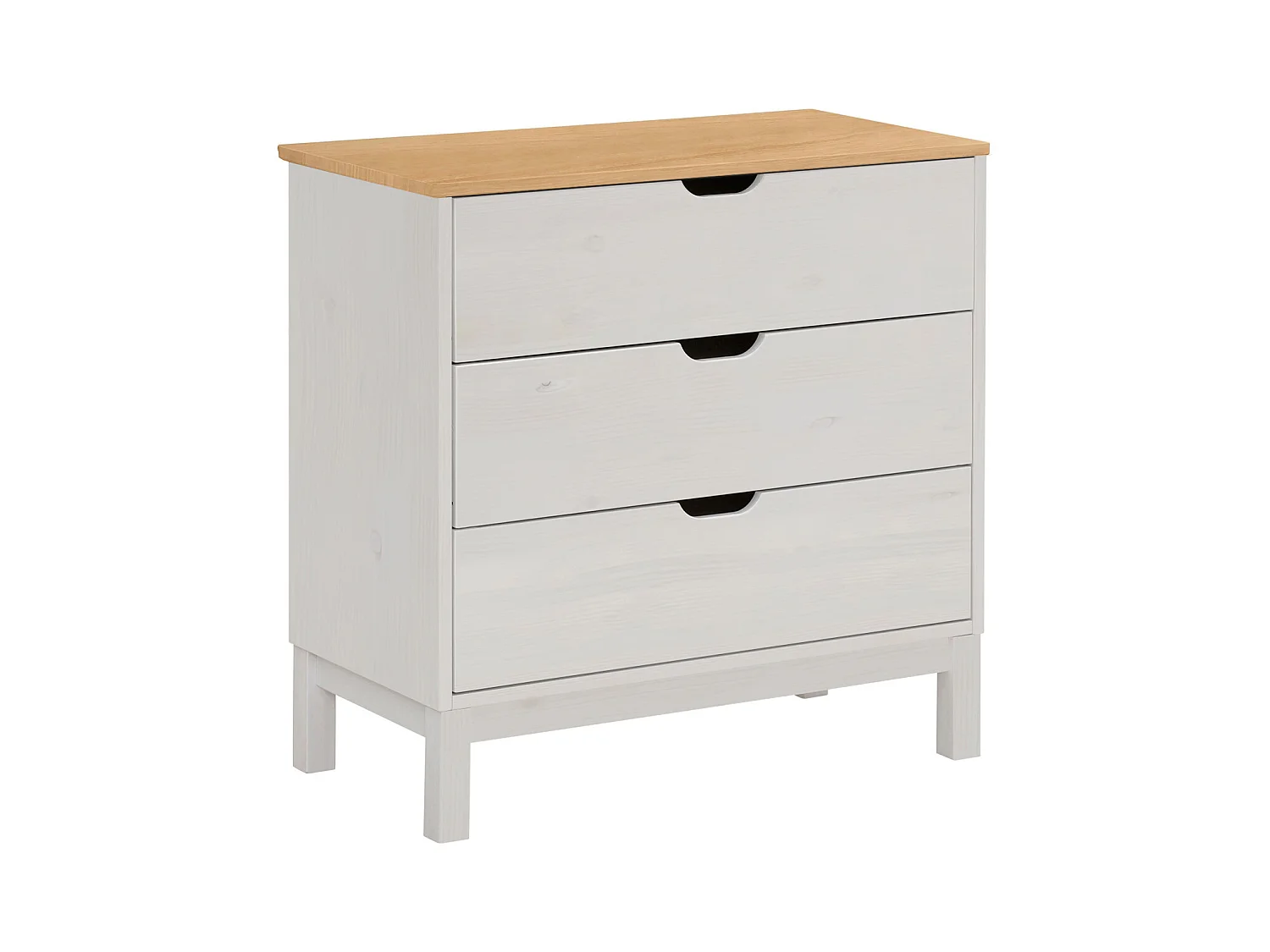 Post|Commode 3 tiroirs blanc