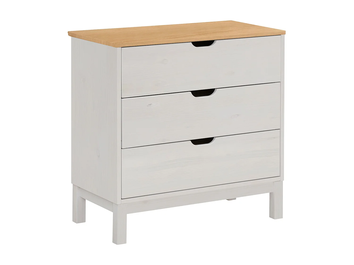 Post|Commode 3 tiroirs blanc