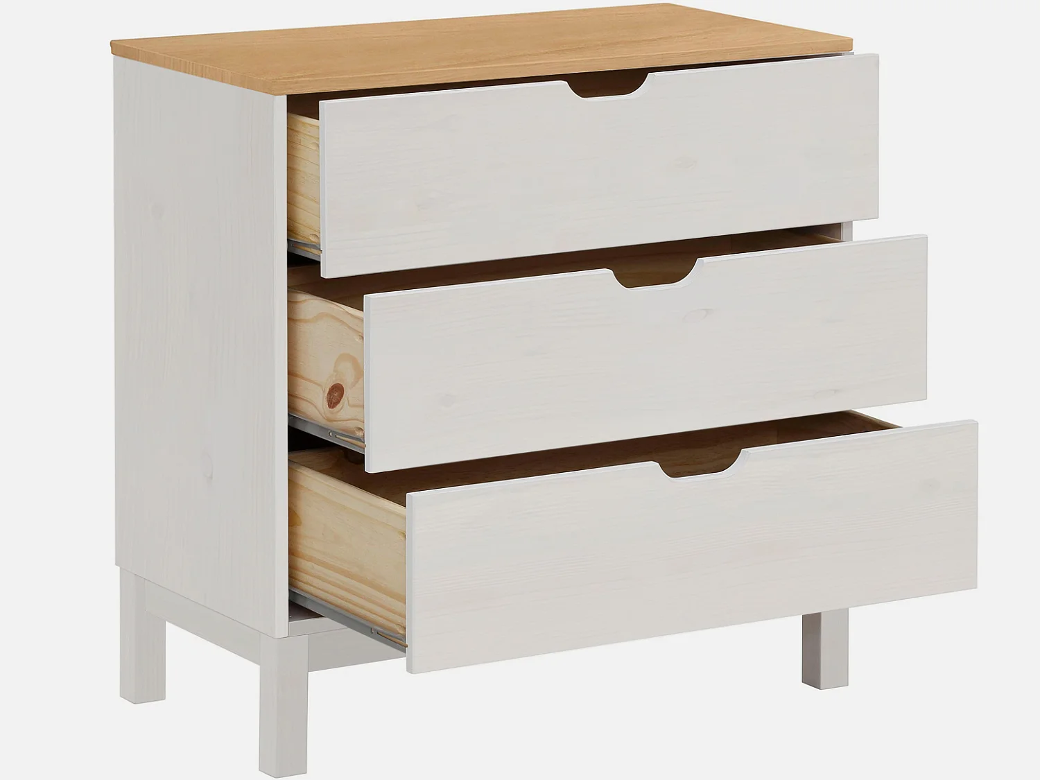 Post|Commode 3 tiroirs blanc