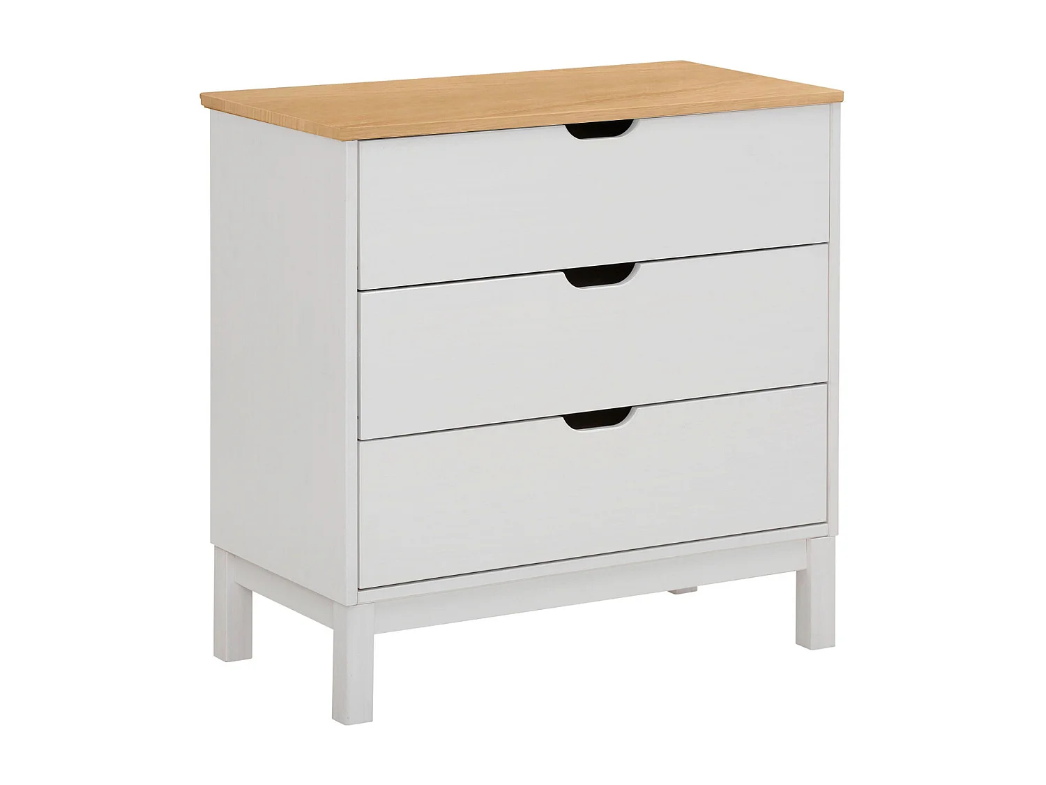 Post|Commode 3 tiroirs blanc