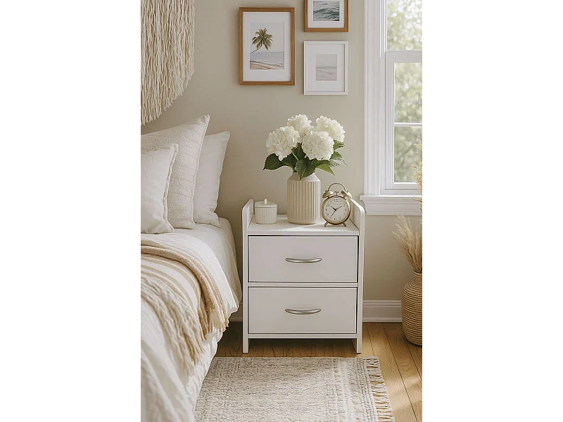 Mesas Auxiliares - Mesita de Noche 2 Cajones Rican