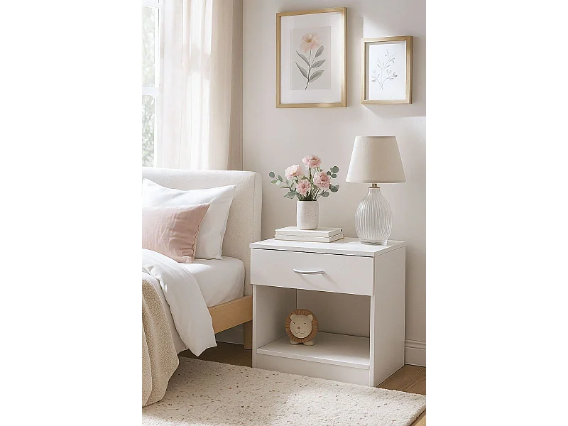 Mesas Auxiliares - Mesita de Noche 1 Cajón Nielcy