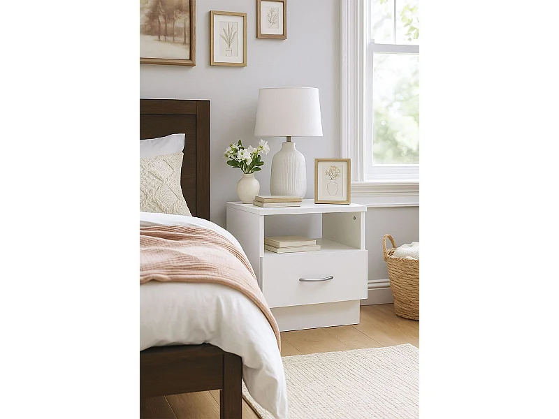 Mesas Auxiliares - Mesita de Noche 1 Cajón Durón