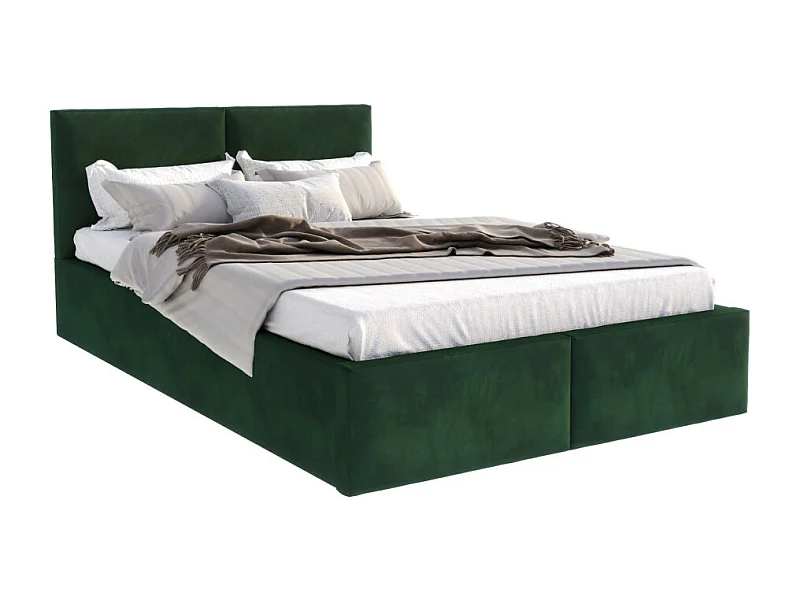 Lit coffre Tulum 120 x 200 cm avec sommier à lattes relevable Vert