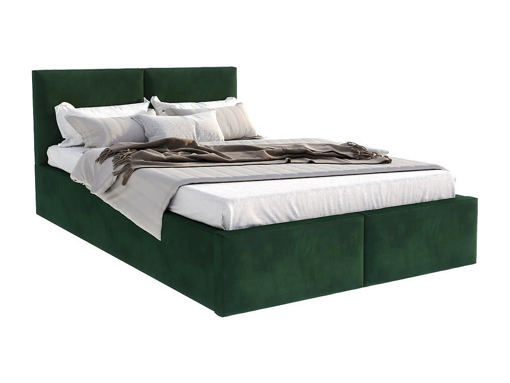 Lit coffre Tulum 120 x 200 cm avec sommier à lattes relevable Vert