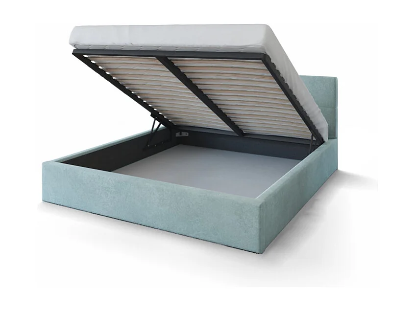 Lit coffre Vegas 180 x 200 cm avec sommier à lattes relevable Mint