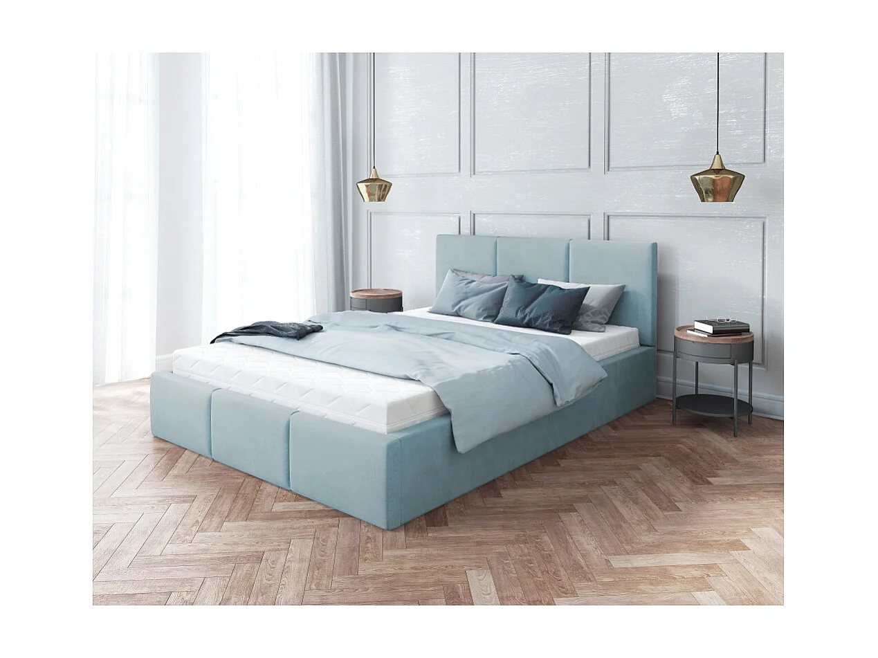 Lit coffre Tulum 180 x 200 cm avec sommier à lattes relevable Mint