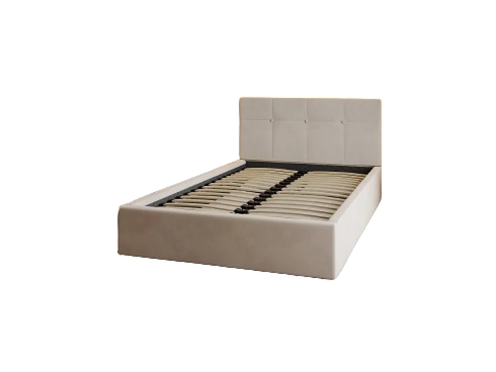 Lit coffre Vegas 120 x 200 cm  avec sommier à lattes relevable Beige
