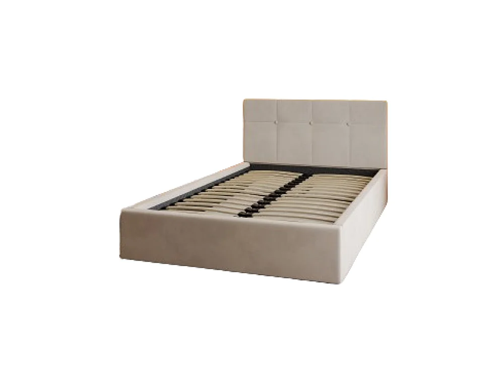 Lit coffre Vegas 120 x 200 cm  avec sommier à lattes relevable Beige