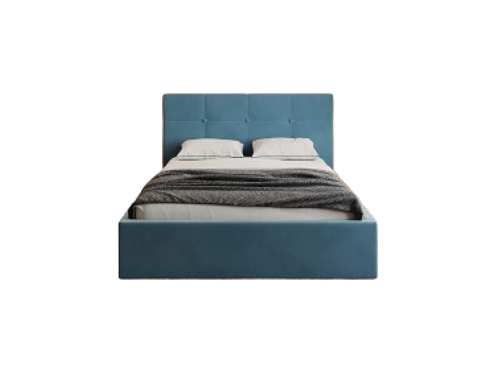 Lit coffre Vegas 120 x 200 cm  avec sommier à lattes relevable Azur