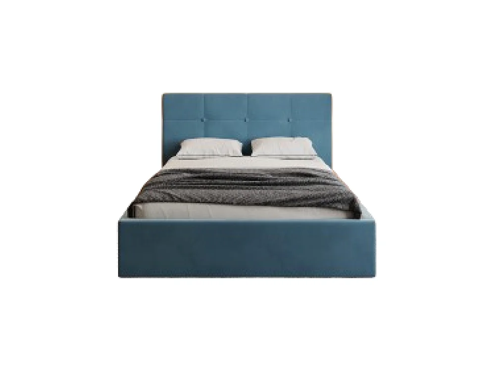 Lit coffre Vegas 120 x 200 cm  avec sommier à lattes relevable Azur