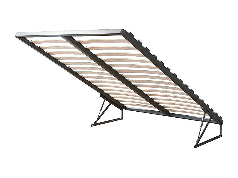 Lit coffre Tulum 180 x 200 cm avec sommier à lattes relevable Gris Foncé