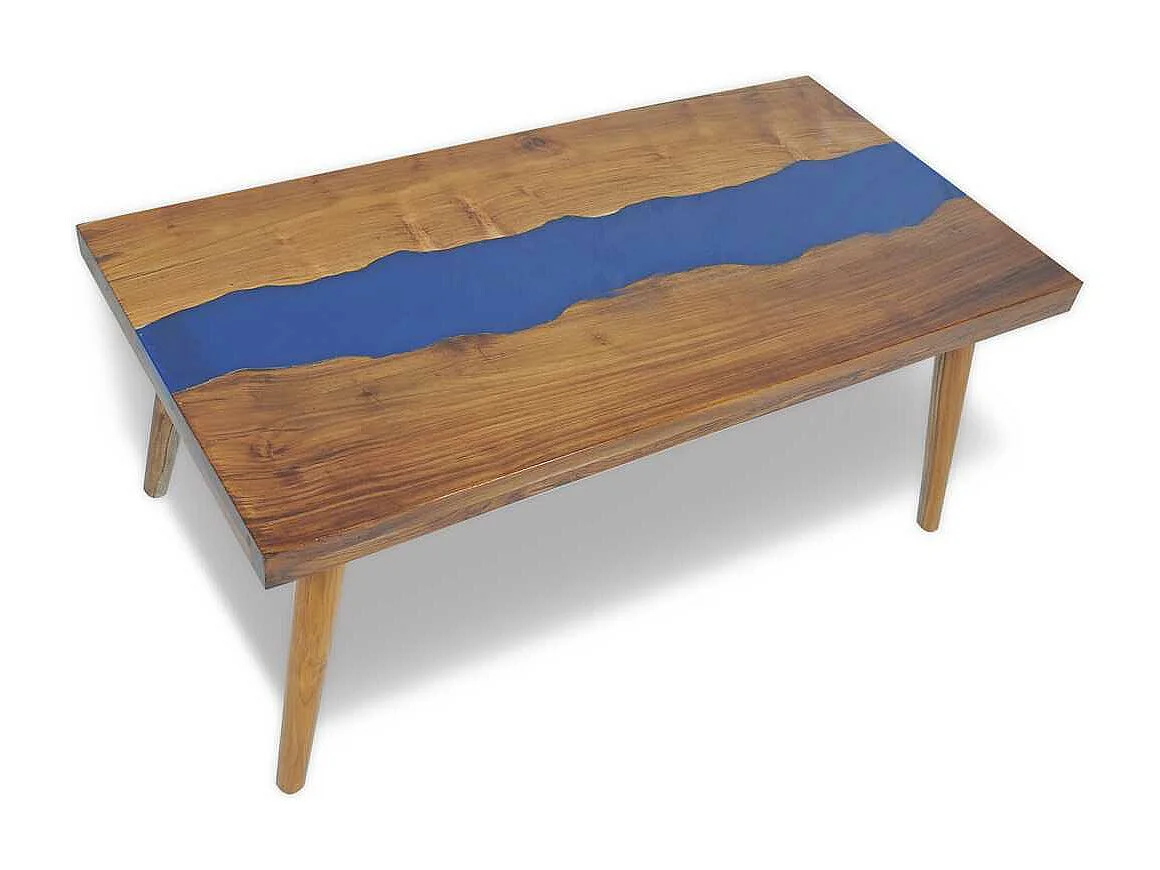 Salontafel 100x50x40 cm teakhout hars