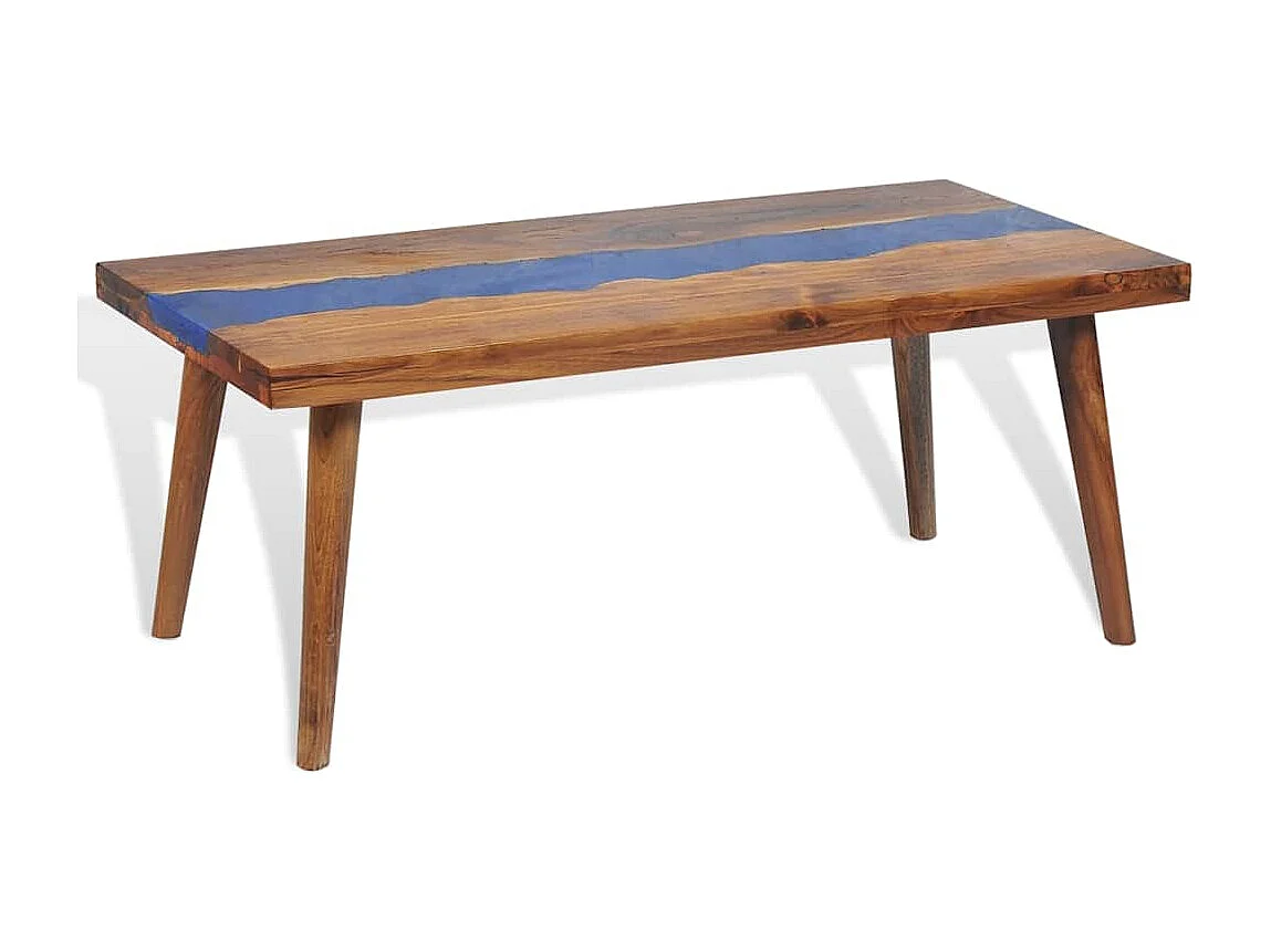 Salontafel 100x50x40 cm teakhout hars