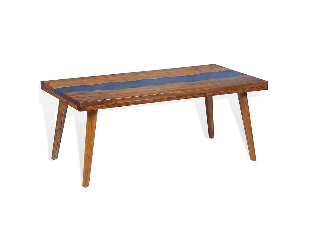 Couchtisch Teak Harz 100x50x40 cm