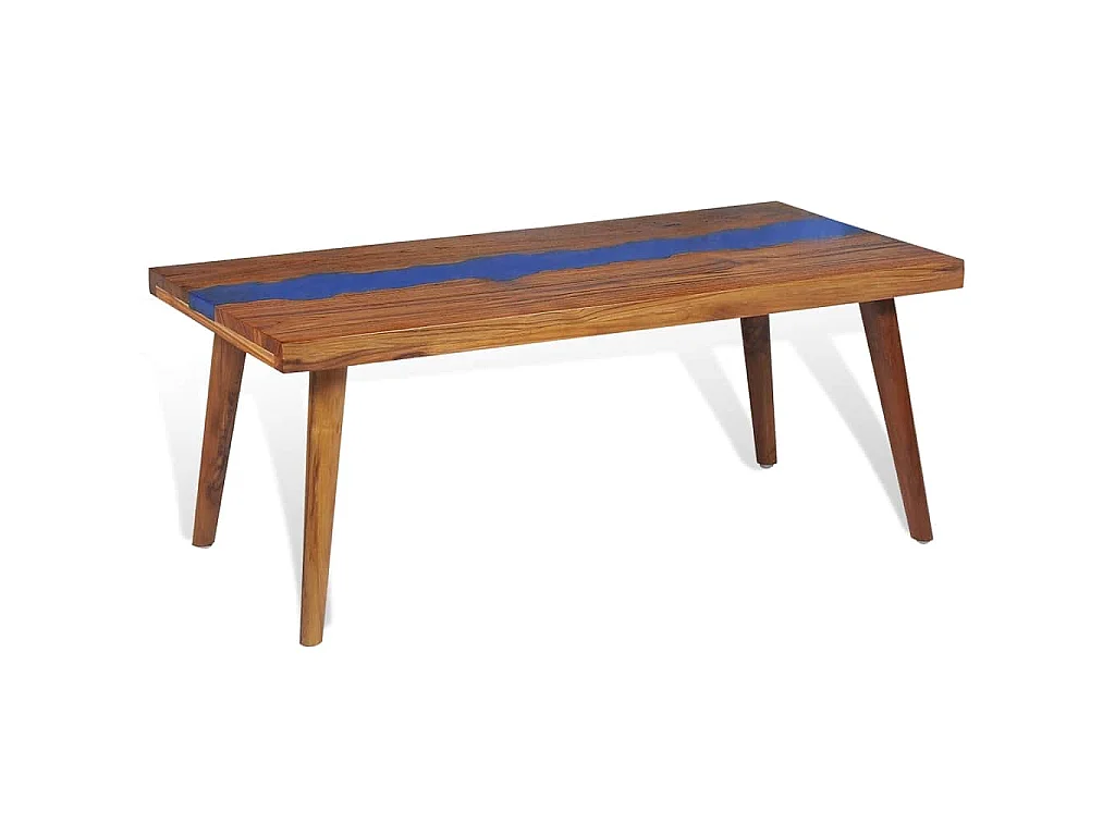 Couchtisch Teak Harz 100x50x40 cm