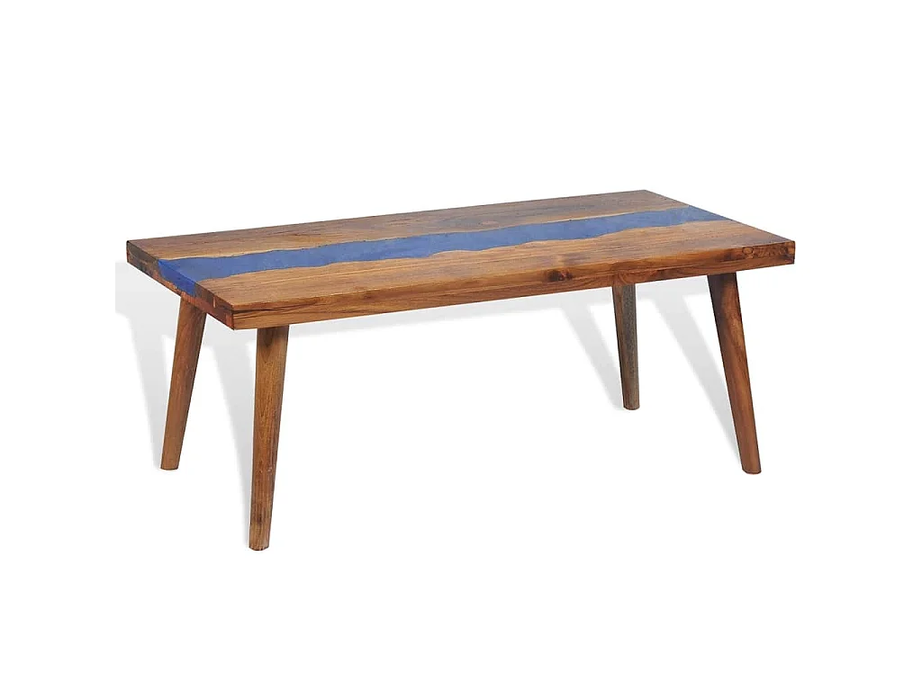Couchtisch Teak Harz 100x50x40 cm