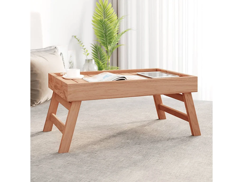 Klapptablett 55x35x25 cm Massivholz Teak