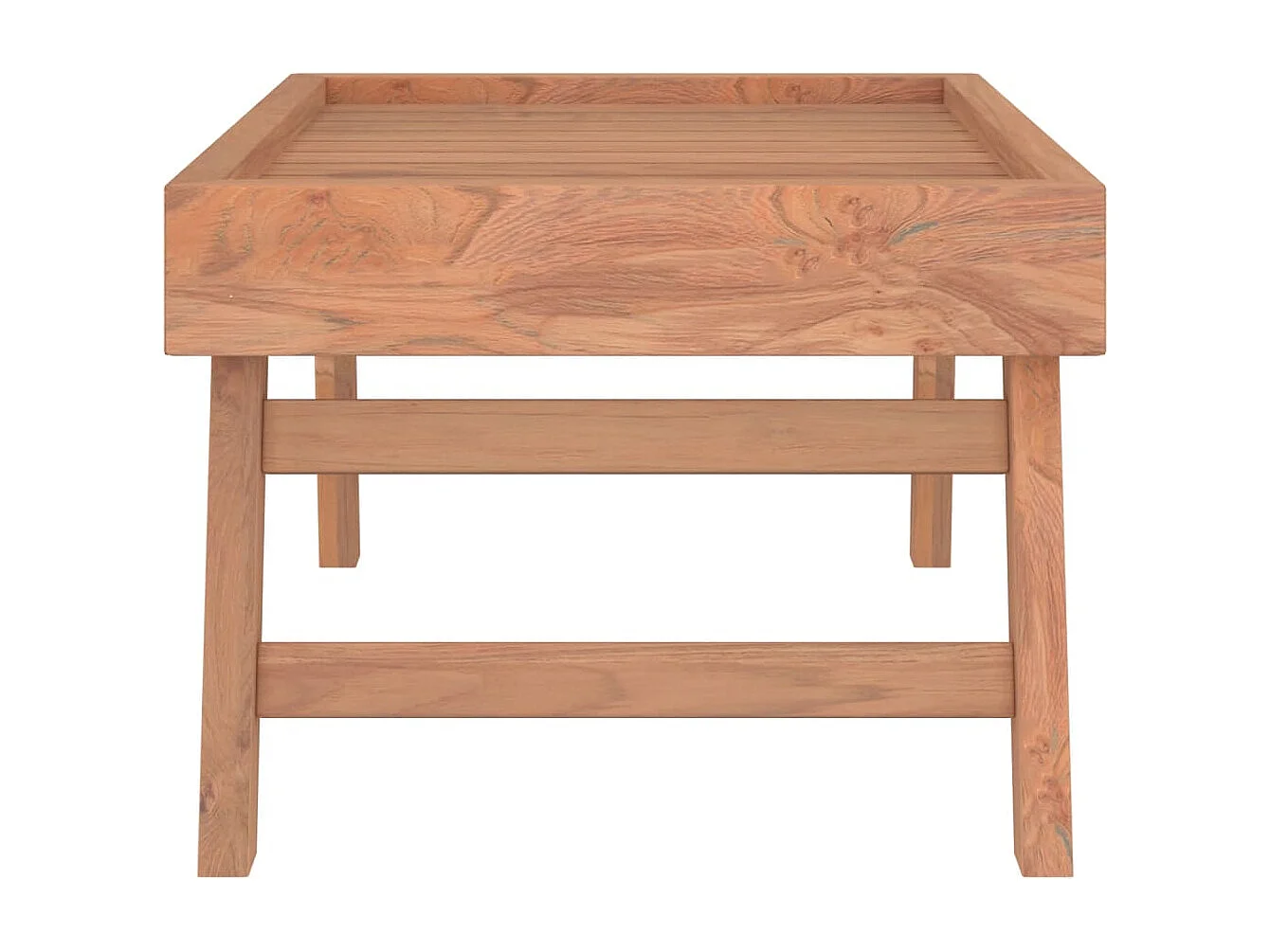 Klapptablett 55x35x25 cm Massivholz Teak