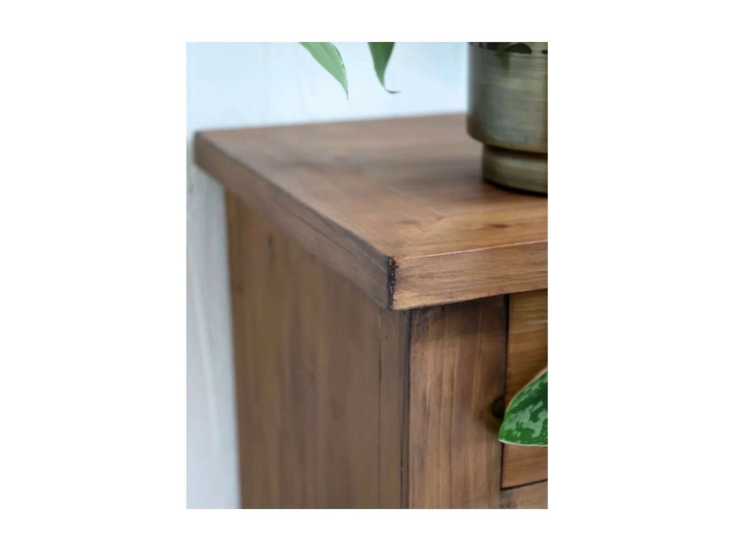 Grand meuble rangement chaussures entrée bois marron 190 x 40 x 90cm