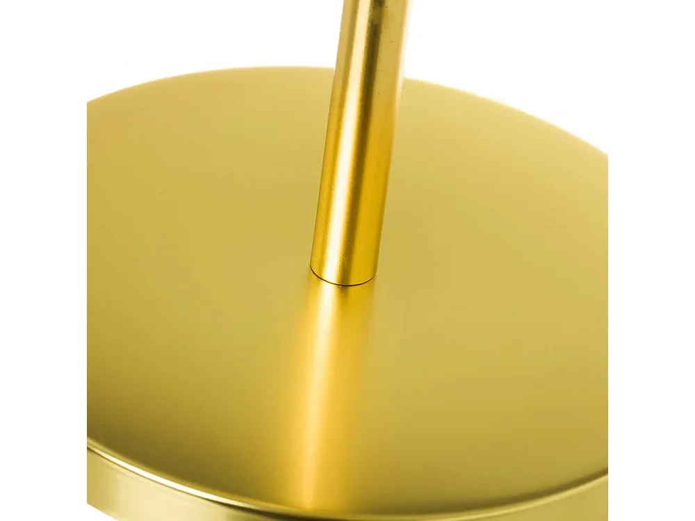 Miroir grossissant double face x2 sur pied en métal doré mat - Longueur 19 x Profondeur 15 x Hauteur 35 cm