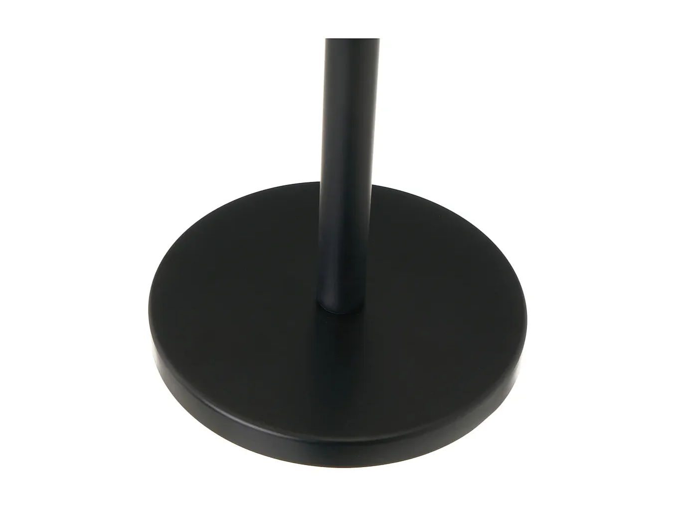 Porte papier wc, porte-rouleau de papier toilette sur pied en métal / bambou coloris noir - Longueur 15 x Profondeur 15 x Hauteur 47 cm