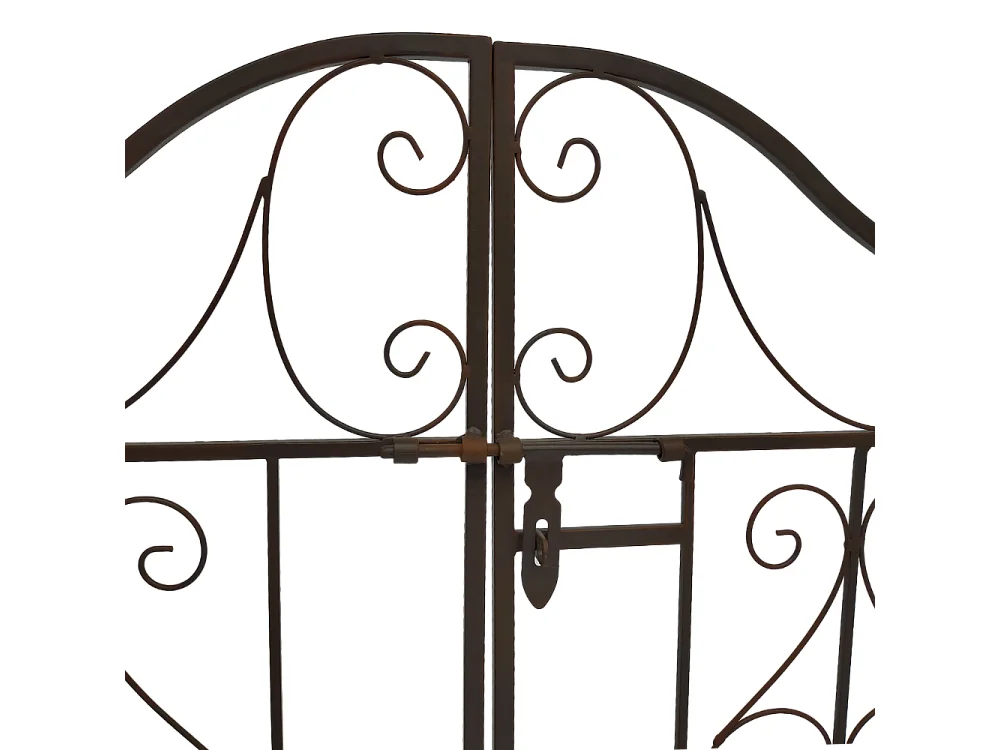 Arche/Portillon à rosiers jardin métal marron L.199 x l.40 x Ht.230 cm