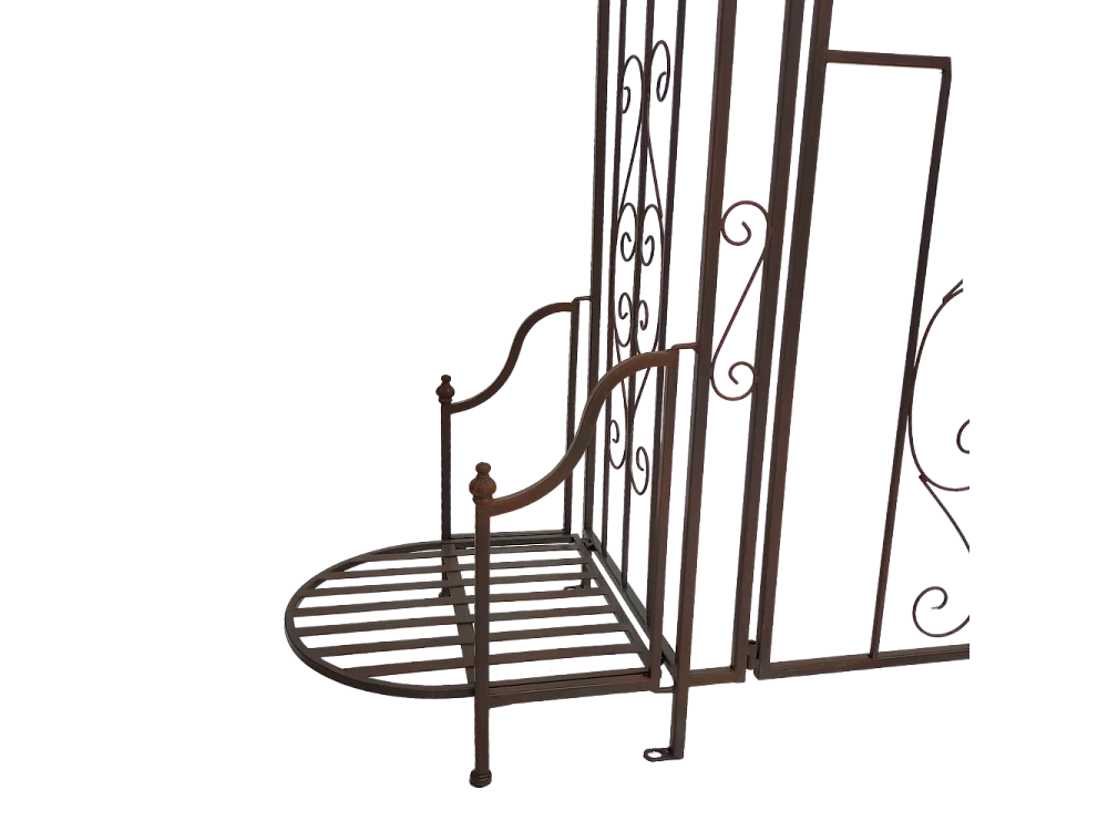 Arche/Portillon à rosiers jardin métal marron L.199 x l.40 x Ht.230 cm