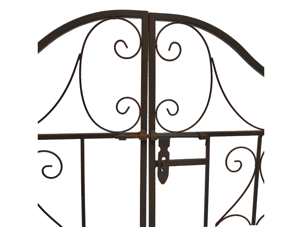 Arche/Portillon à rosiers jardin métal marron L.199 x l.40 x Ht.230 cm