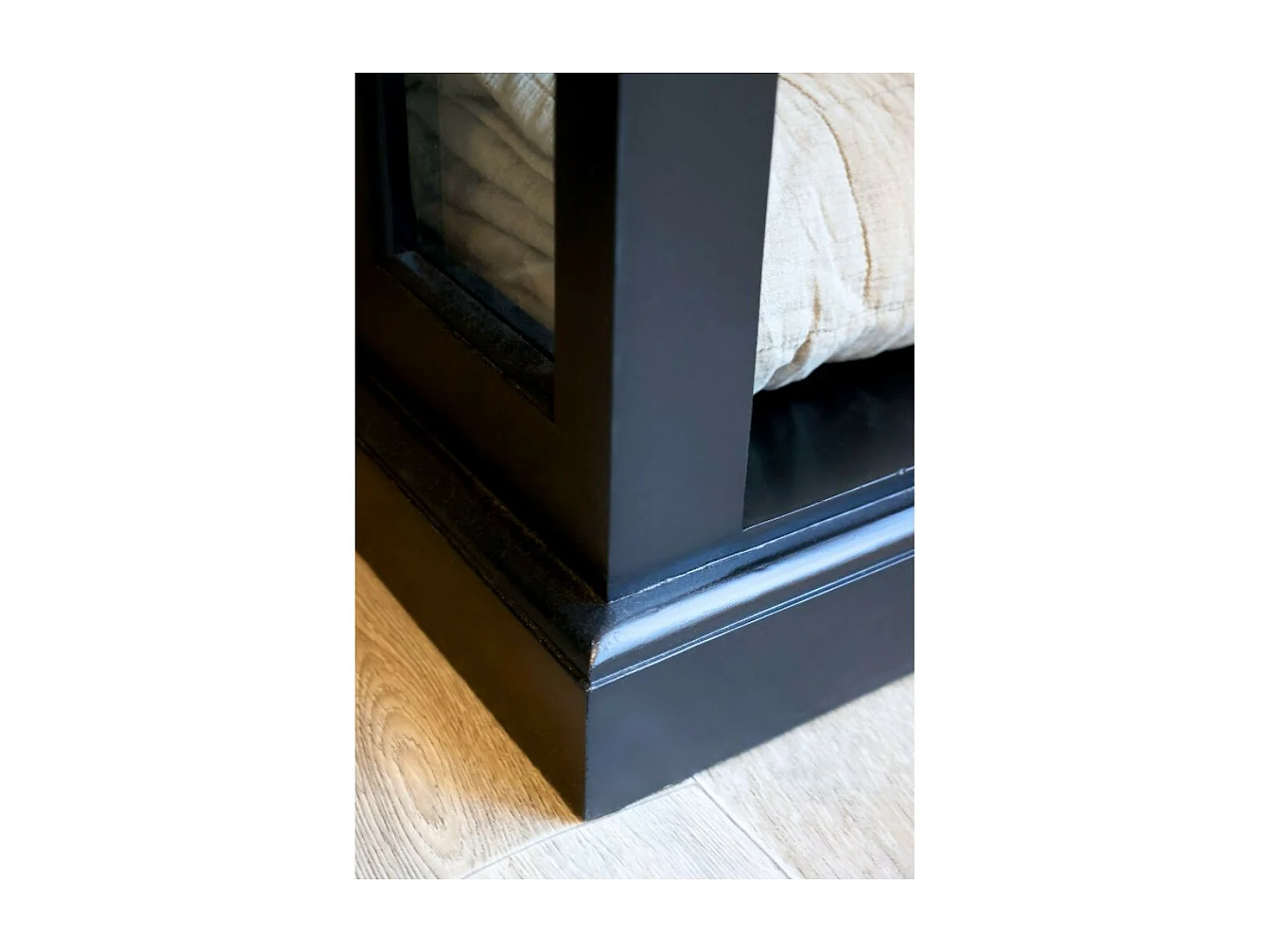 Armoire 2 portes rangement chambre salle de bain bois noir 196cm