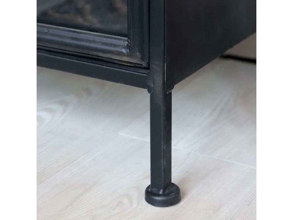 Armoire 2 portes rangement chambre salle de bain métallique noir 184cm