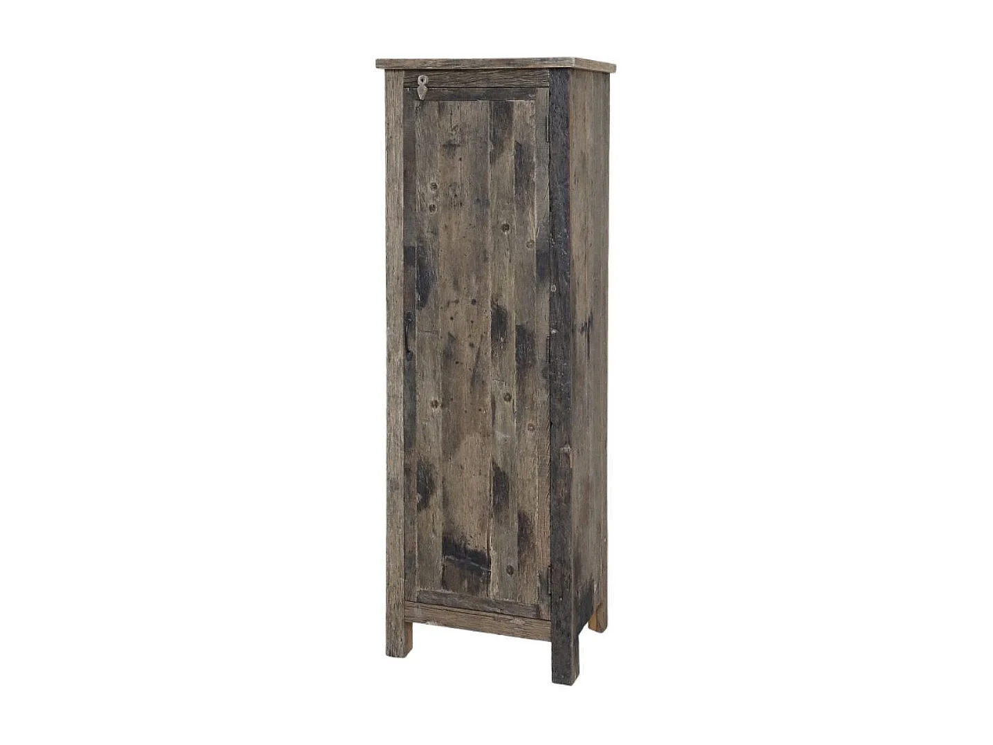 Armoire 1 porte rangement chambre salle de bain bois marron 160cm