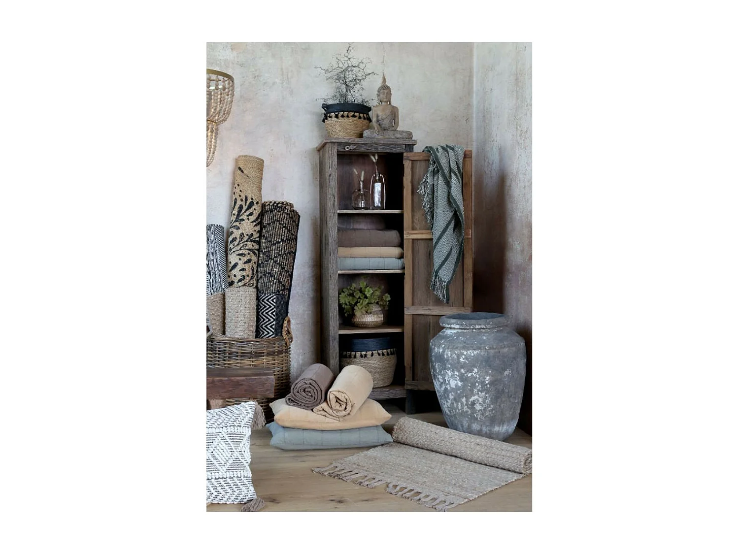 Armoire 1 porte rangement chambre salle de bain bois marron 160cm