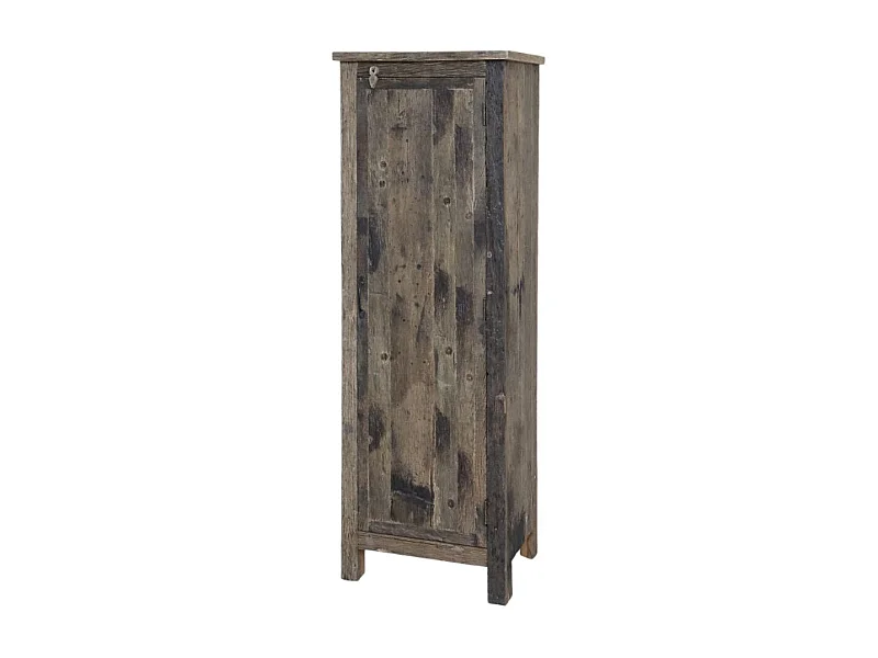 Armoire 1 porte rangement chambre salle de bain bois marron 160cm