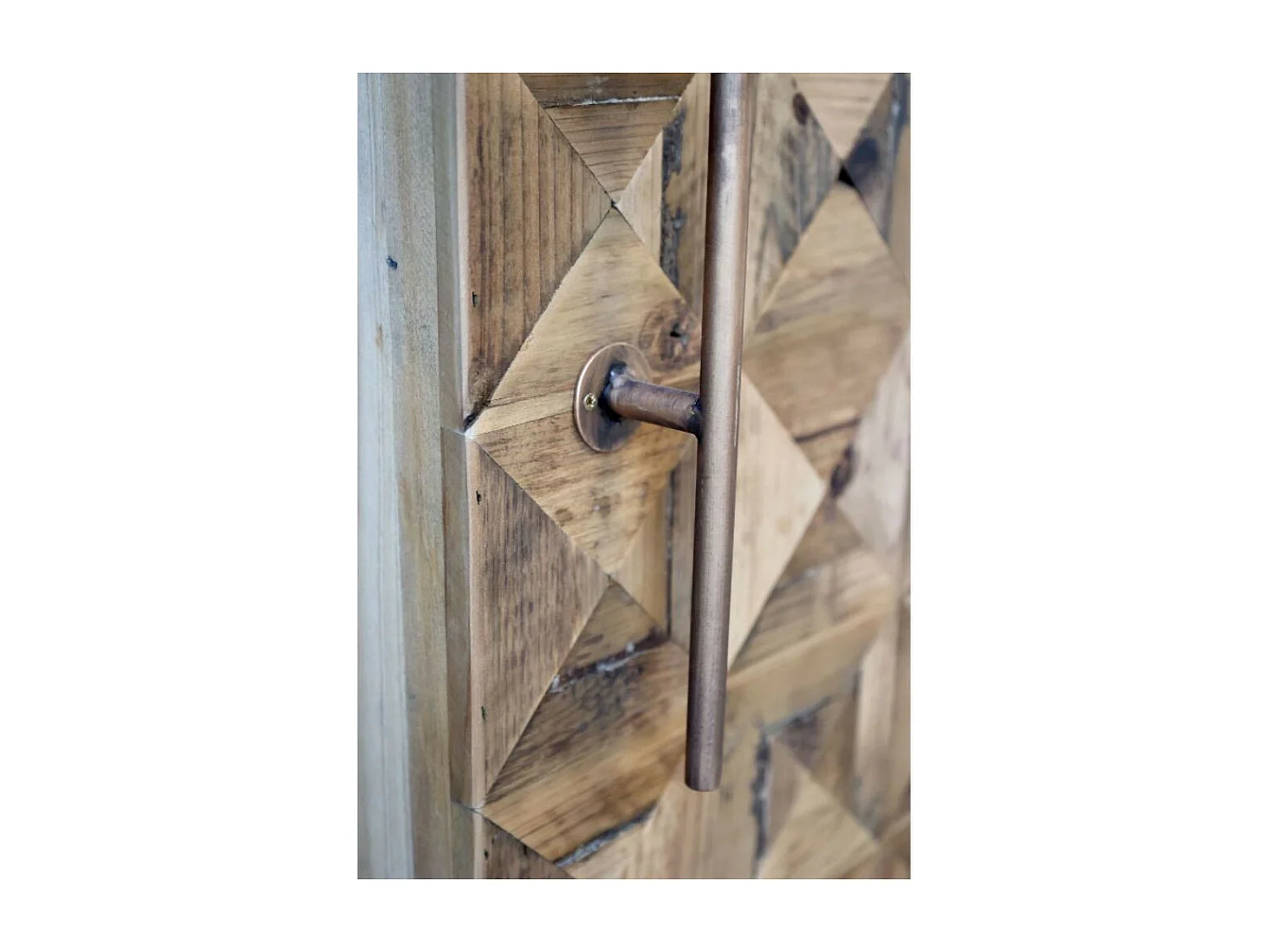 Armoire de bar desserte en bois de sapin recyclé 64.5 x 45 x 146.5 cm