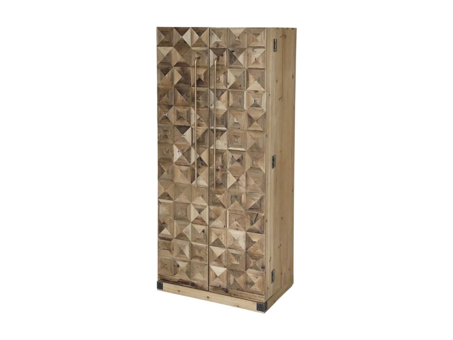Armoire de bar desserte en bois de sapin recyclé 64.5 x 45 x 146.5 cm
