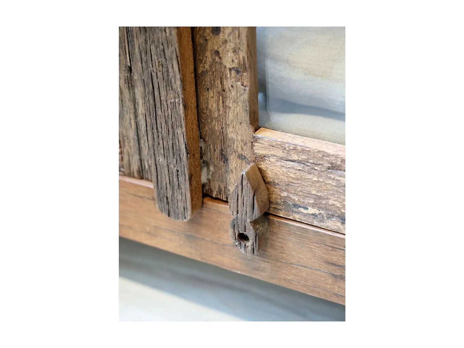 Armoire buffet vaisselier 2 portes rangement cuisine bois marron 100cm