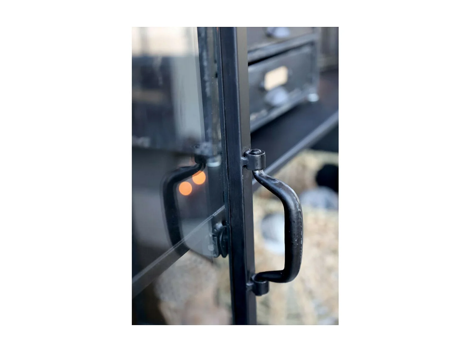 Armoire 3 portes rangement chambre salle de bain métallique noir 175cm