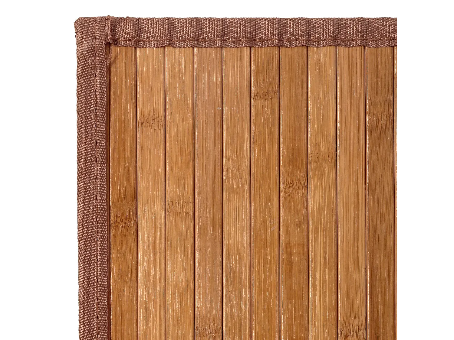 Tapis de sol antidérapant, moquette à rayures en bambou coloris naturel - Longueur 200 x Profondeur 60 cm