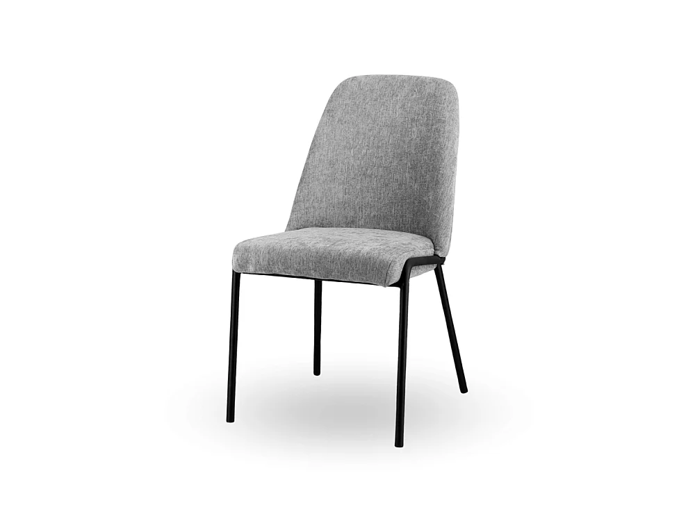 Pack de 2 sillas de comedor de 91x49x65 cm tapizadas en tela jaspeada en color gris Dango