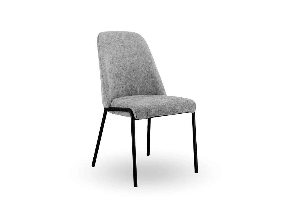 Pack de 2 sillas de comedor de 91x49x65 cm tapizadas en tela jaspeada en color gris Dango