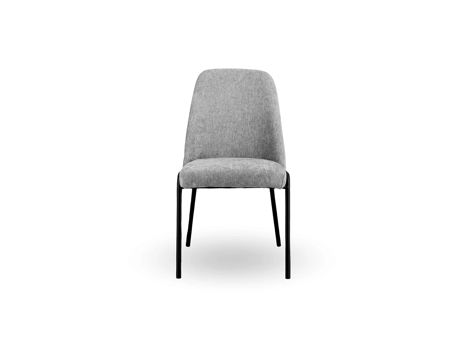 Pack de 2 sillas de comedor de 91x49x65 cm tapizadas en tela jaspeada en color gris Dango