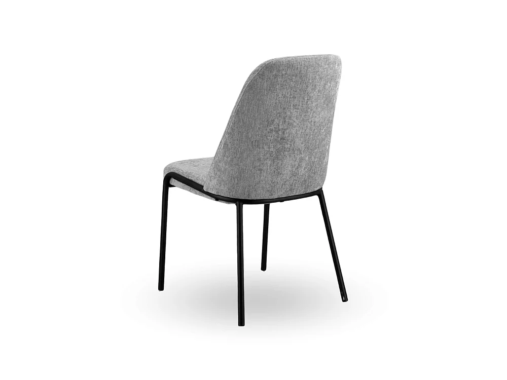 Pack de 2 sillas de comedor de 91x49x65 cm tapizadas en tela jaspeada en color gris Dango