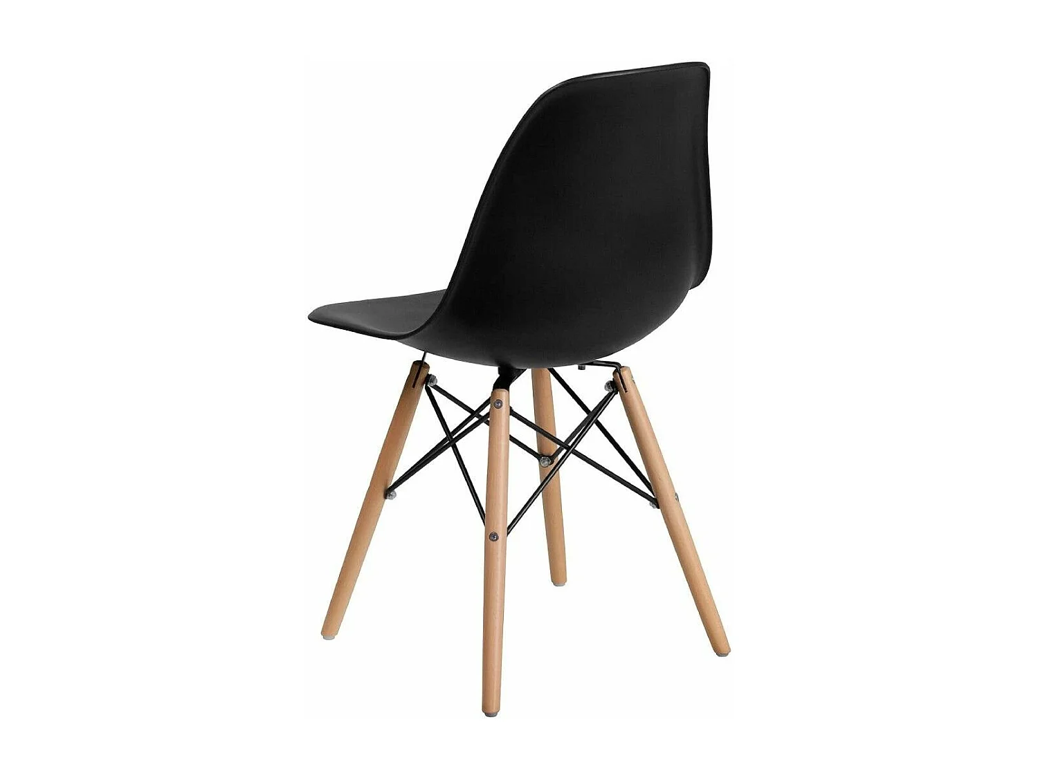 Juego de 4 sillas Nórdica para comedor o cocina con patas en madera color negro