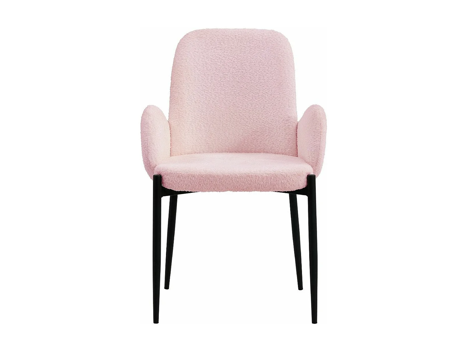 Pack de 2 sillas de comedor de 88x57x60 cm con tapizado borreguito en color rosa Cheryl