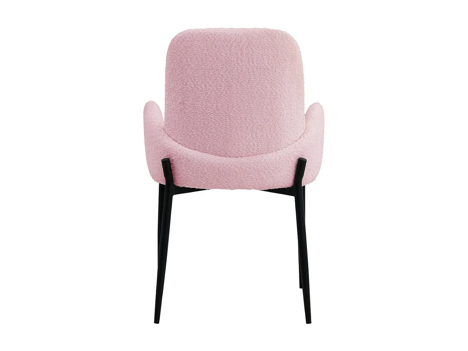 Pack de 2 sillas de comedor de 88x57x60 cm con tapizado borreguito en color rosa Cheryl