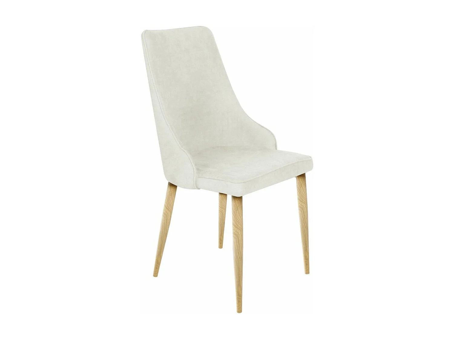 Pack de 4 sillas de 96x40x56 cm tapizado en tela antimanchas en color beige Bergen